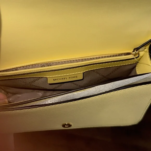 MICHAEL KORS yellow crossbody bag used